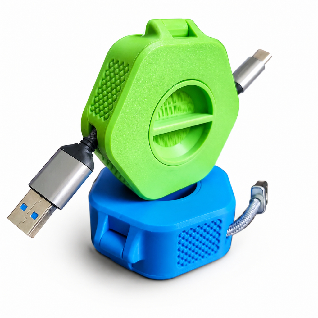 Organizador Enrolador de Cabos Portátil carregador de celular USB
