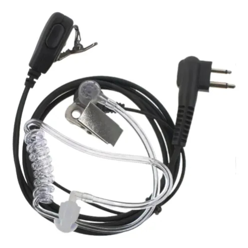 kit 09 un Fone com Microfone de Lapela compatível com Radio HT EP450 DEP450 DEP 450 SP50 tubo acústico transparente
