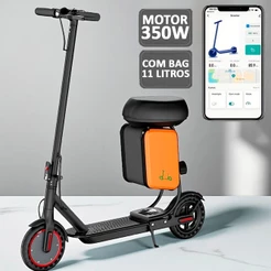 Patinete Elétrico 350W Com Banco Suporta 150kg Para Adultos Com Bolsa Bag de 11L. Dobrável 2026/2027