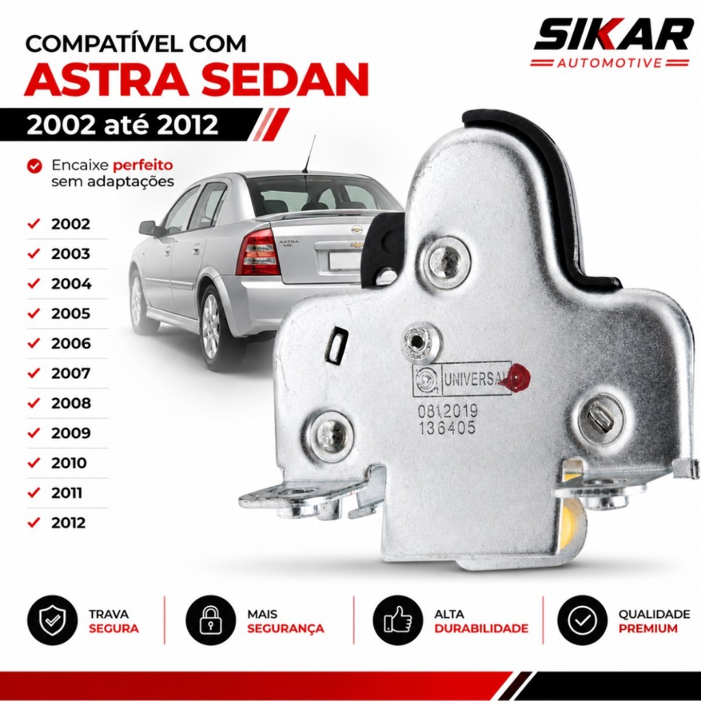 Fechadura Elétrica Porta Mala Astra Sedan Chevrolet Original Completa