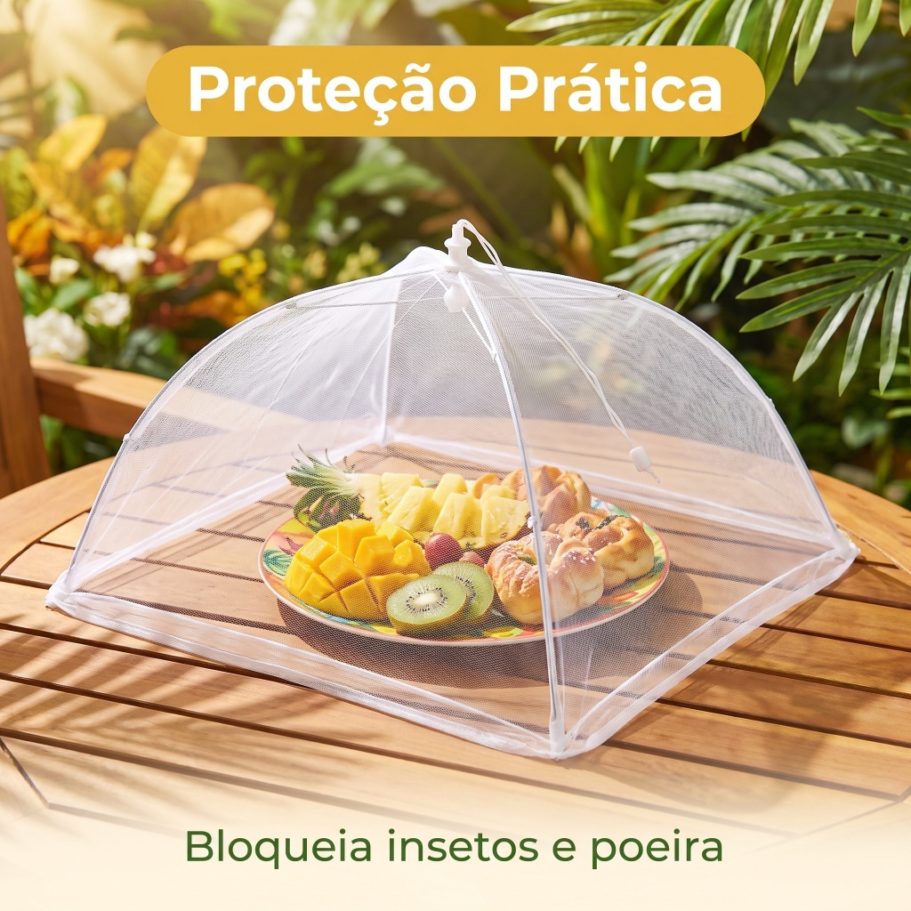 Capa Protetora de Comida 3 Tamanhos Dobrável Conveniente