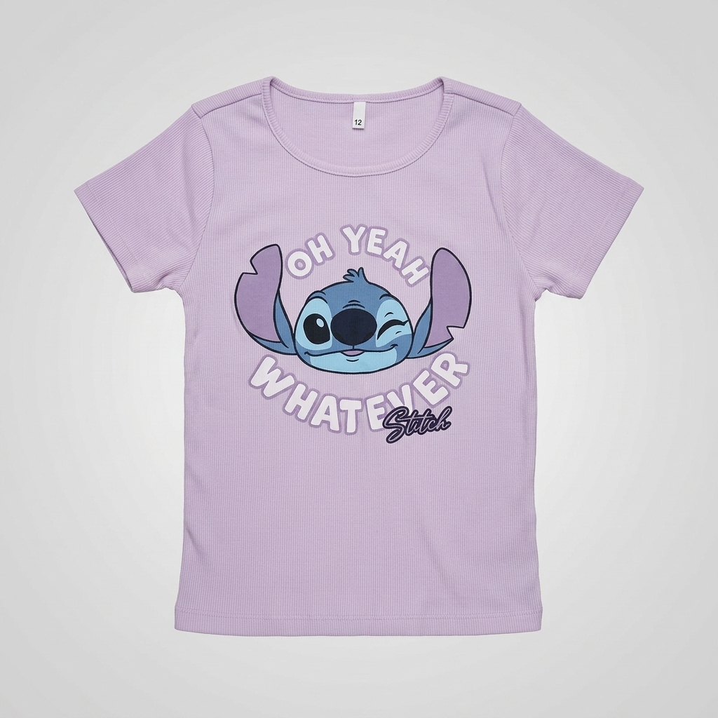 Camiseta Infantil Menino Menina Stitch Bluey Hello Kitty Dinossauro (TAM 2 ao14)