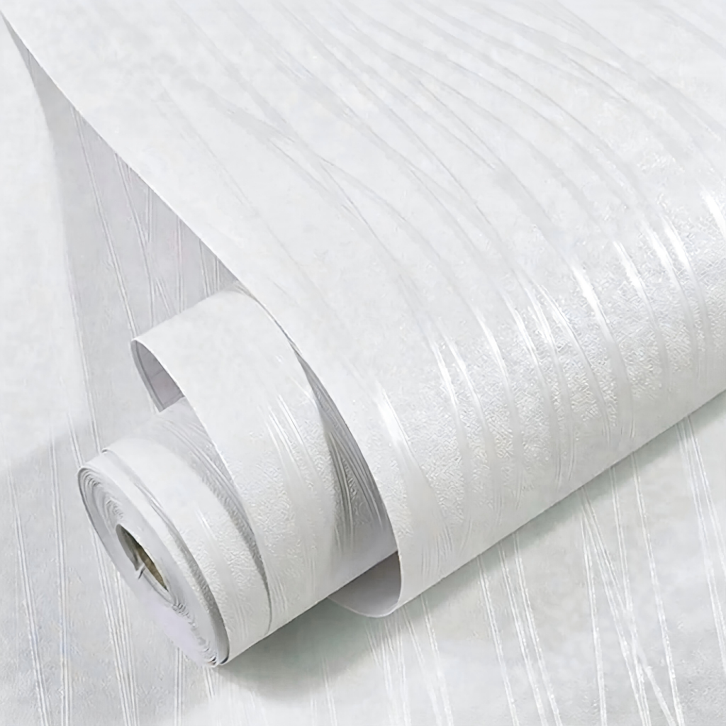 Papel de Parede 3D Linha Branco 5M Adesivo Autocolante para Sala