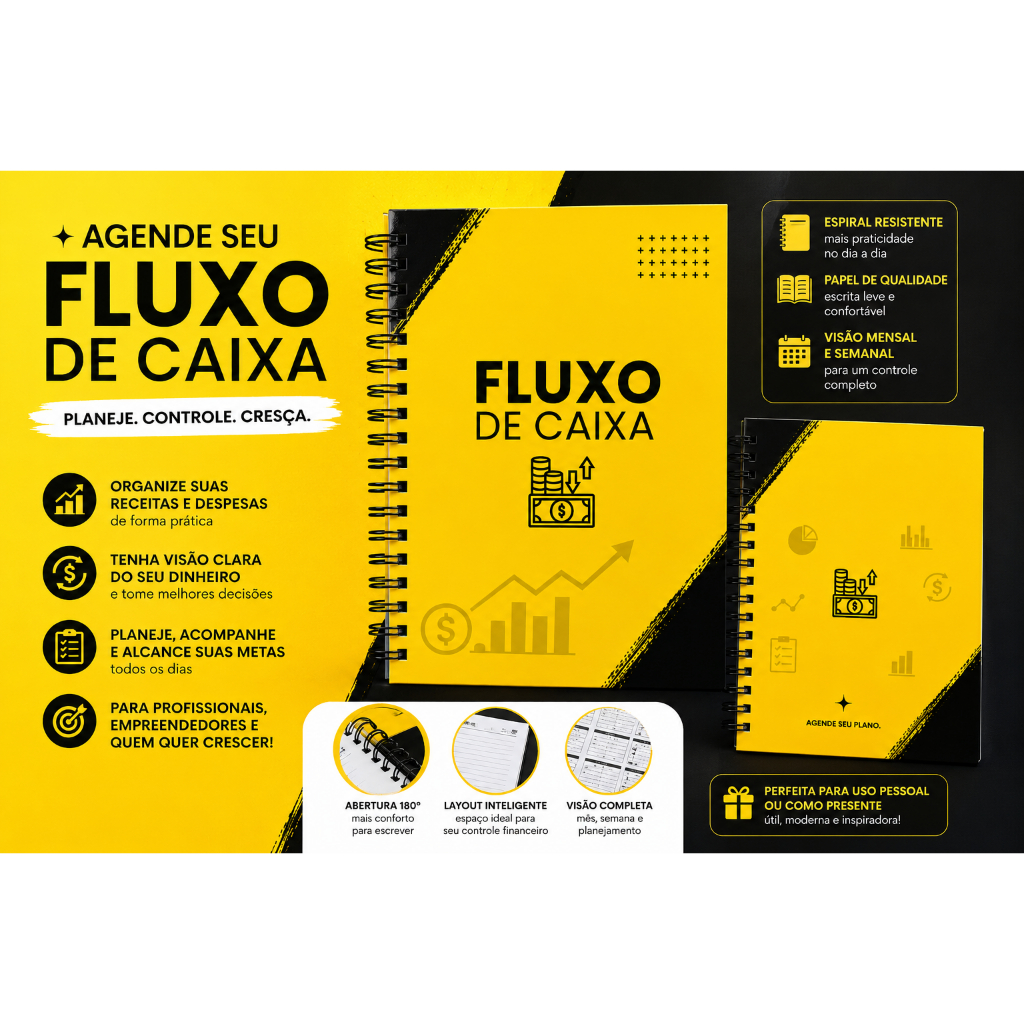 agenda Fluxo De Caixa Financeiro Empresa Livro Caderno