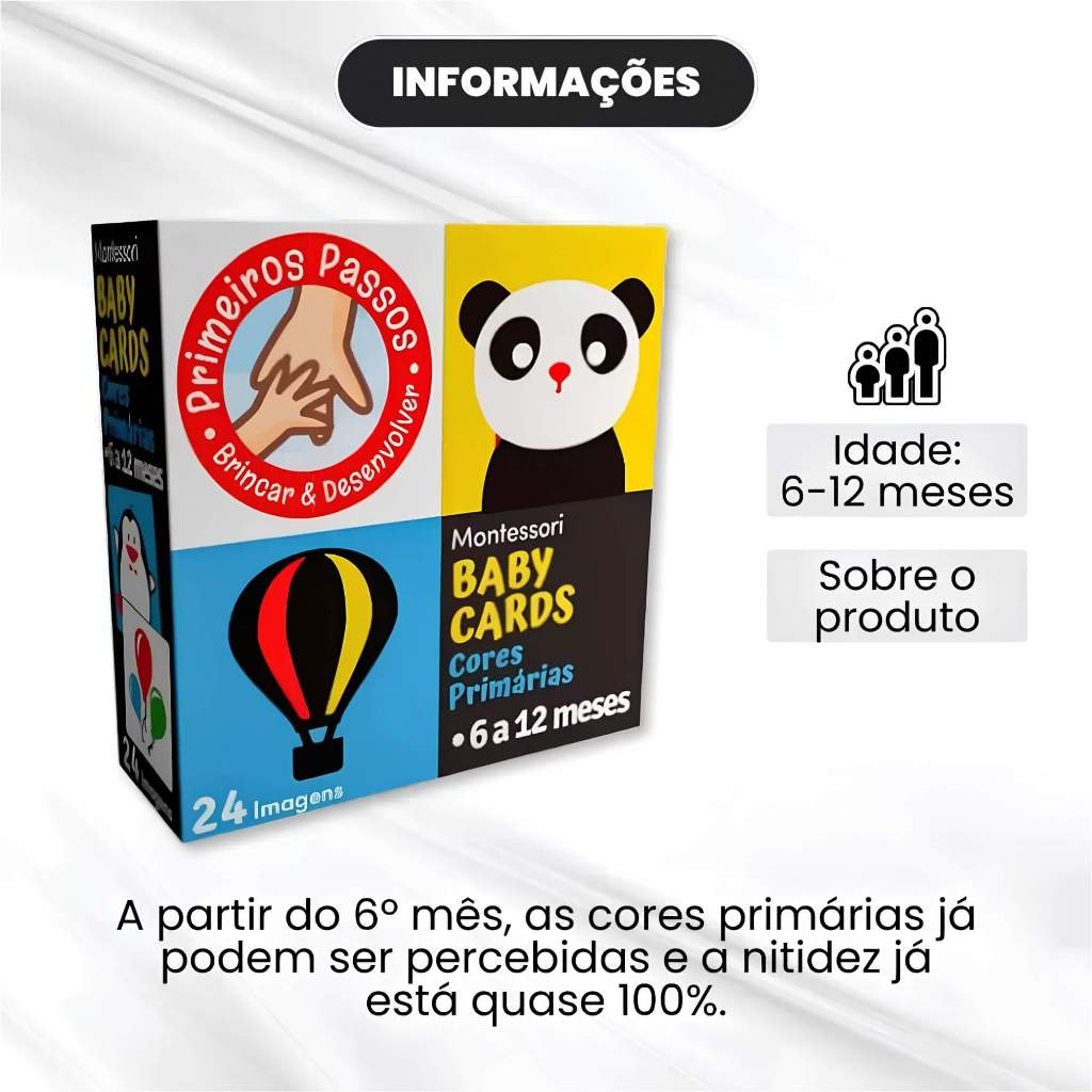 Cartões de Estímulo Cores Primárias Montessori Baby Cards To Go 6-12 meses Cooper Fun - 00161 · foto 2