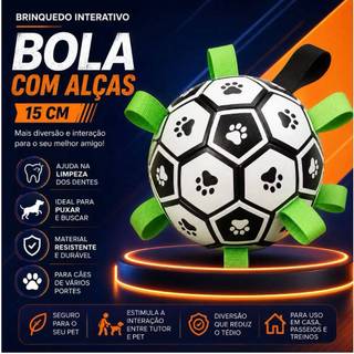 Brinquedo de Futebol para Animais de Estimação, Bola para Cães com Alças, Brinquedo interativo, Diversão para Seu Pet