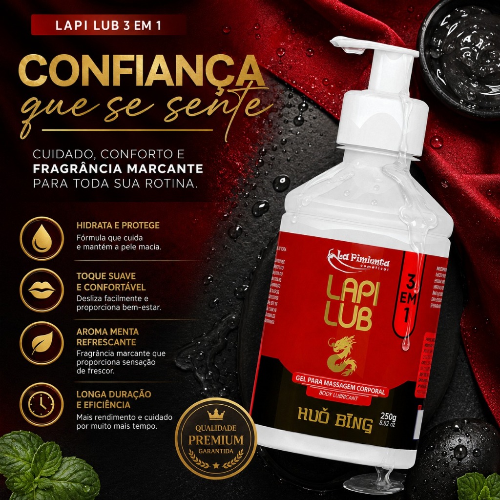 GEL LAP LUB 3 EM 1 QUE ARREPIA ESQUENTA E ACELERA O MOMENTO