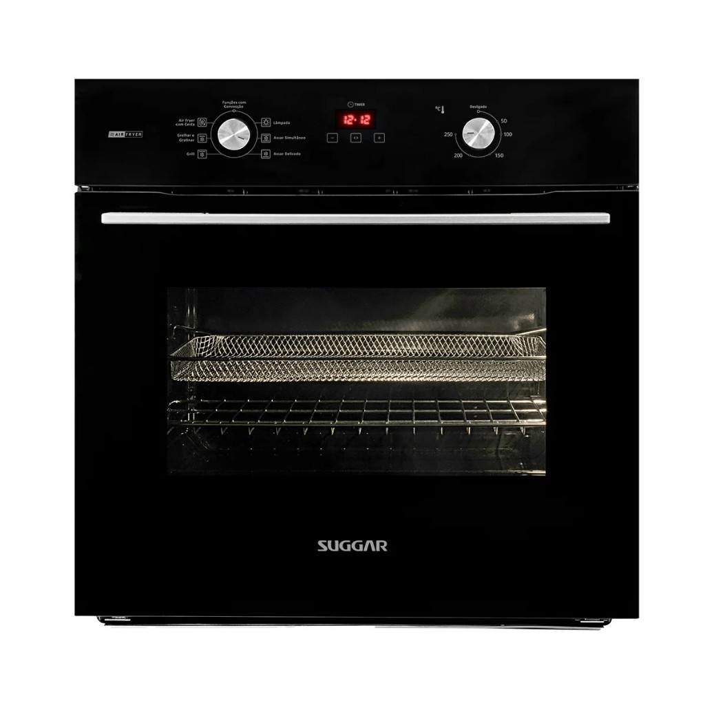 Forno de Embutir Air Fryer 68 Litros Preto Suggar