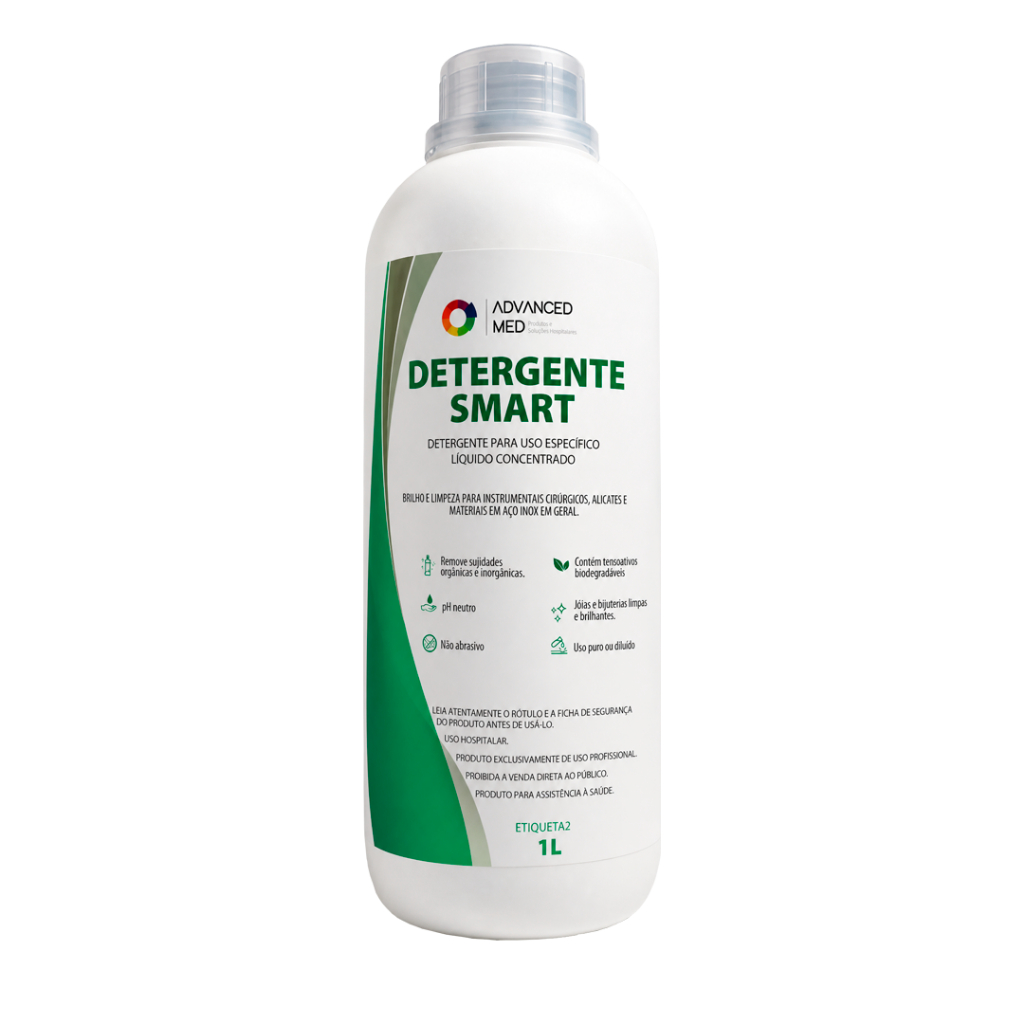 Detergente Hospitalar Smart Advanced Med® 1L - Instrumentais Cirúrgicos, Alicates e Pinças