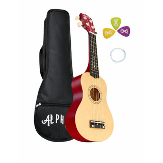 Kit Ukulele Soprano Alpha Ambidestro Infantil Iniciante com Bag Palheta