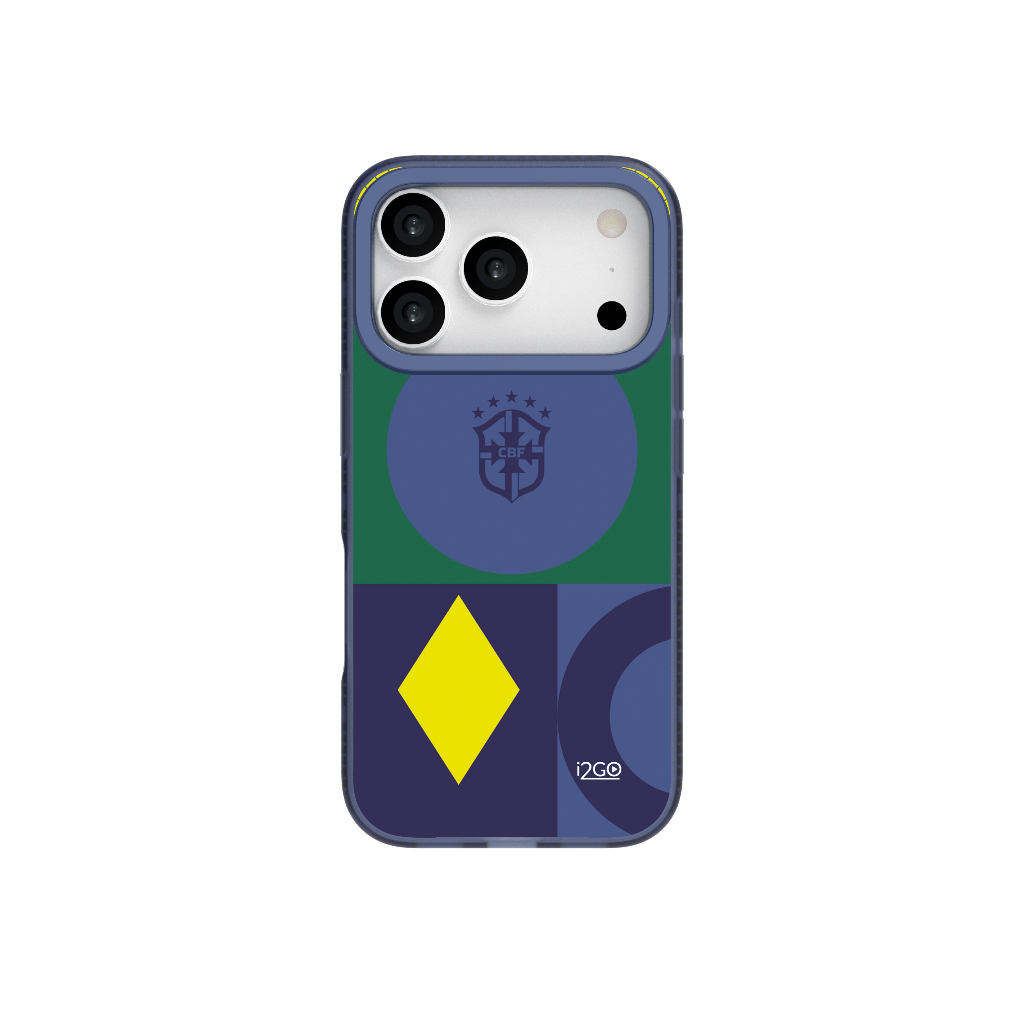 Capa iPhone 17 Pro i2GO Magnética Magcsafe Antichoque CBF Seleção Brasileira