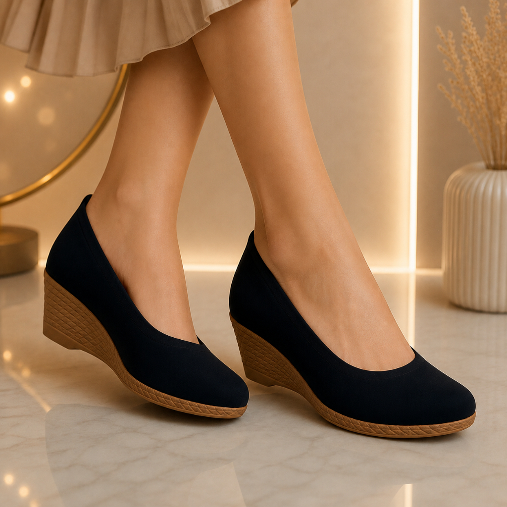 Sandália Plataforma Feminina Salto Sapato Espartilhe Scarpin Salto Anabela Leve Macio E Confortável Promoção