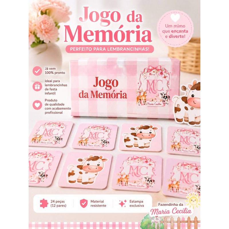 Jogo da memória personalizado lembrancinha infantil aniversário infantil surpresinha lembrancinha qualquer tema