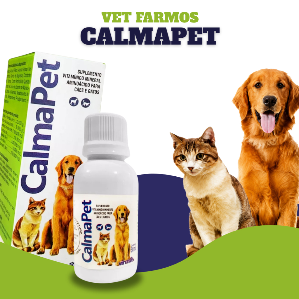 Calmapet Calmante Natural para Cães e Gatos Viagem 30ml
