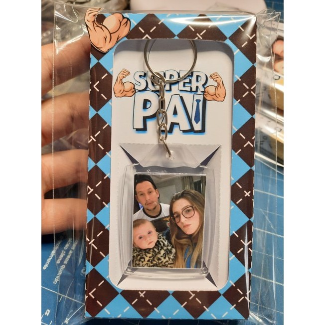 Chaveiro Personalizado Com Foto e Frase + Caixinha-Escolha A Cor E O Texto-Lembrancinha Dia Dos Avós/Mães/Pais/Aniversár