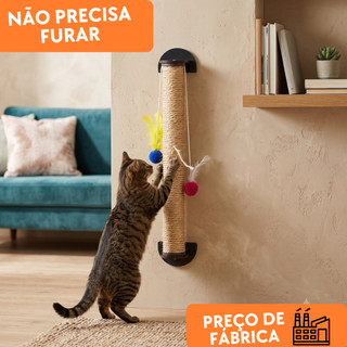 Arranhador Gato Poste Sisal Vertical Protetor De Móveis