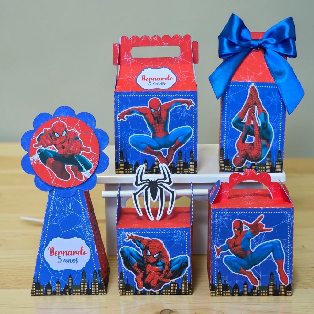 KIT Personalizados Homem Aranha pegue monte para festas infantil personalizadas lembrancinhas mimos