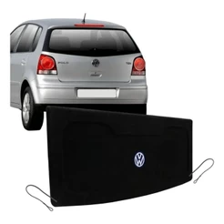 Tampão Bagagito Porta Malas Volkswagen Polo Hatch 2003 a 2014 Carpete Preto R-Acoustic