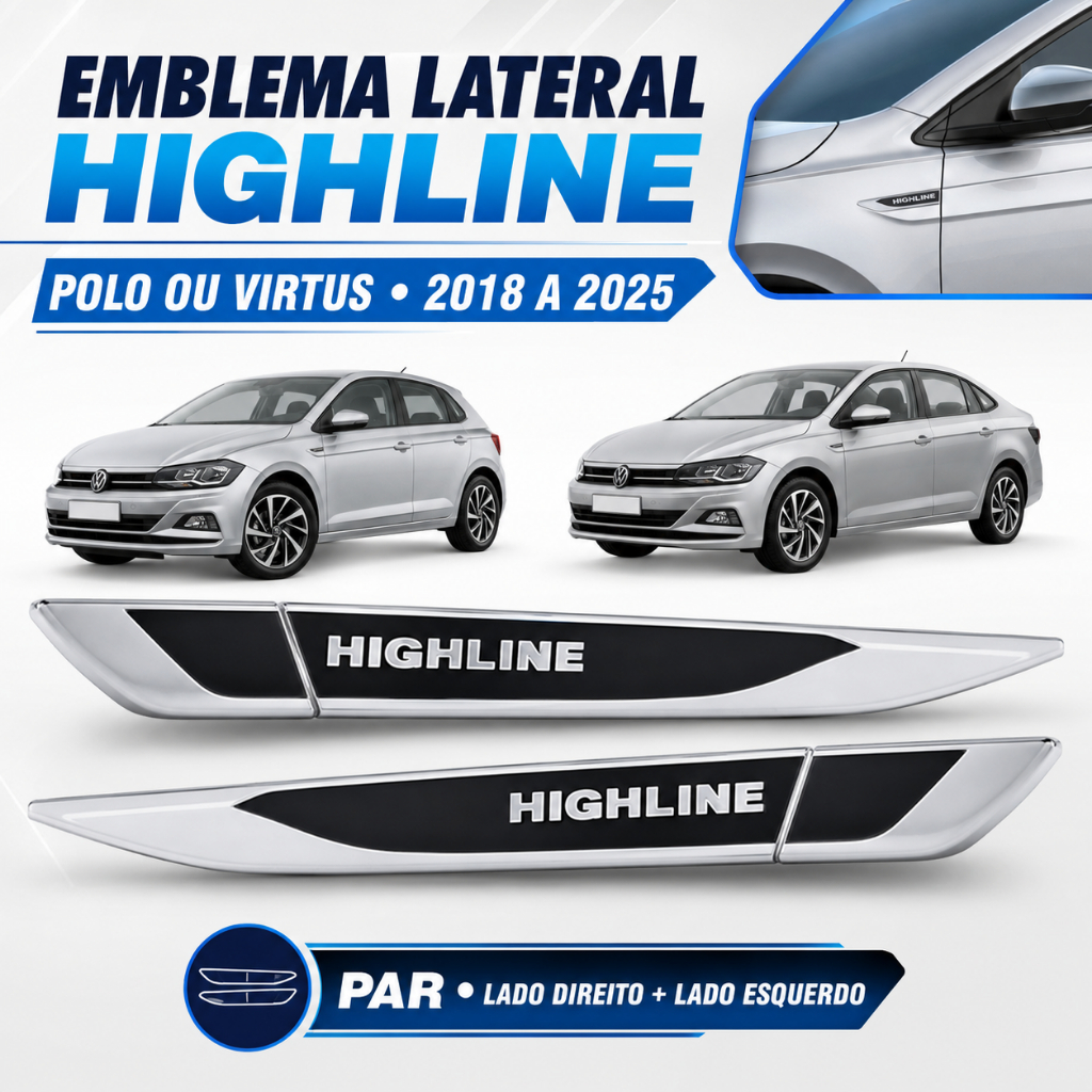 Emblema Lateral HIGHLINE Polo Virtus 2018 a 2025