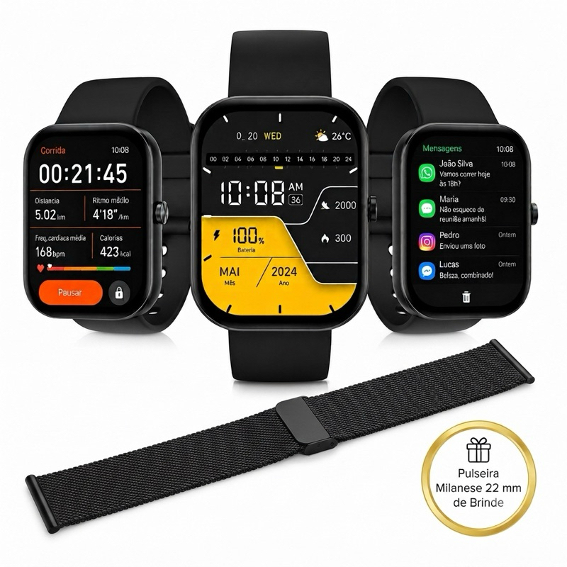 Smartwatch Ecossistema Xiaomi, Haylou watch S6 Original + pulseira Extra - Nota 