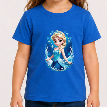 Camiseta Infantil Frozen Blusa Menina Elsa Roupa Infantil Feminina Personagem Desenho Algodão Confortável Promoçã