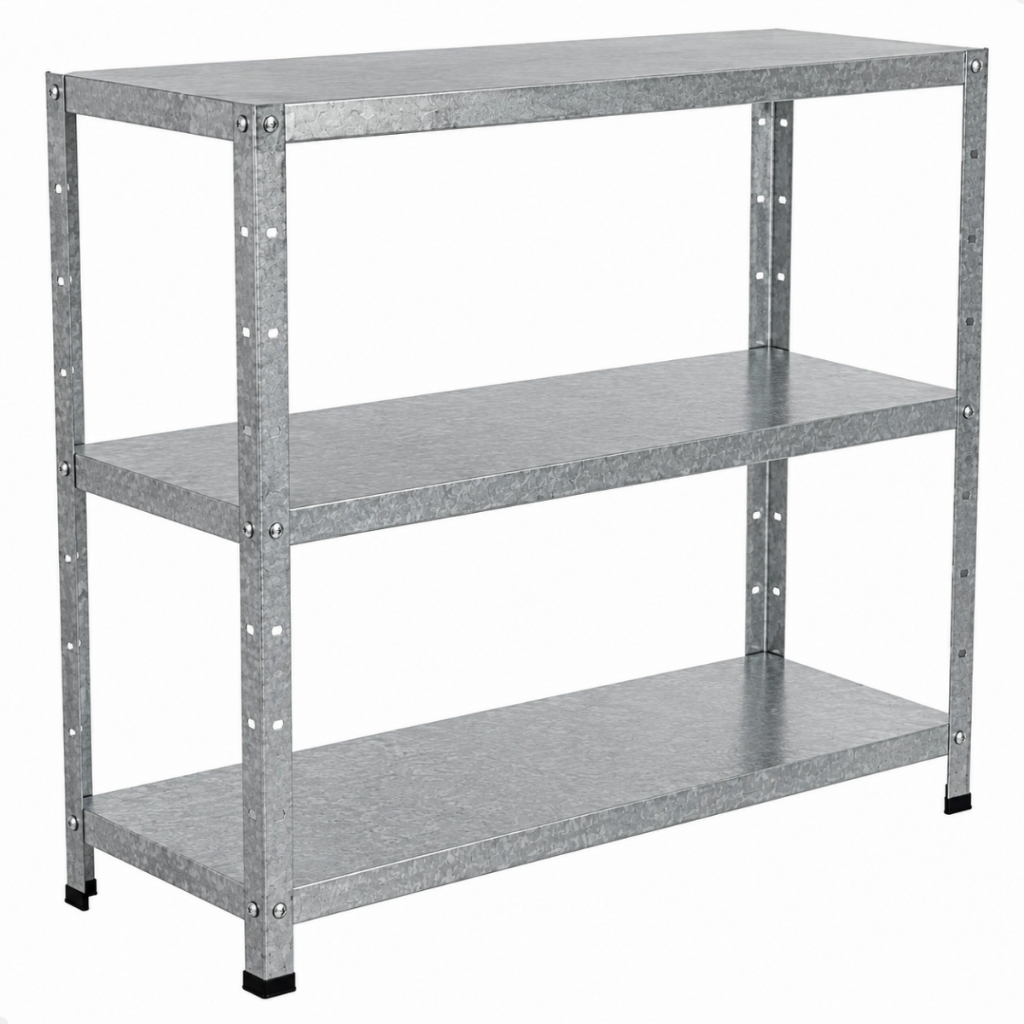 Estante 3 Bandejas Prateleiras Galvanizadas 90cm Resistente Organizador Nicho