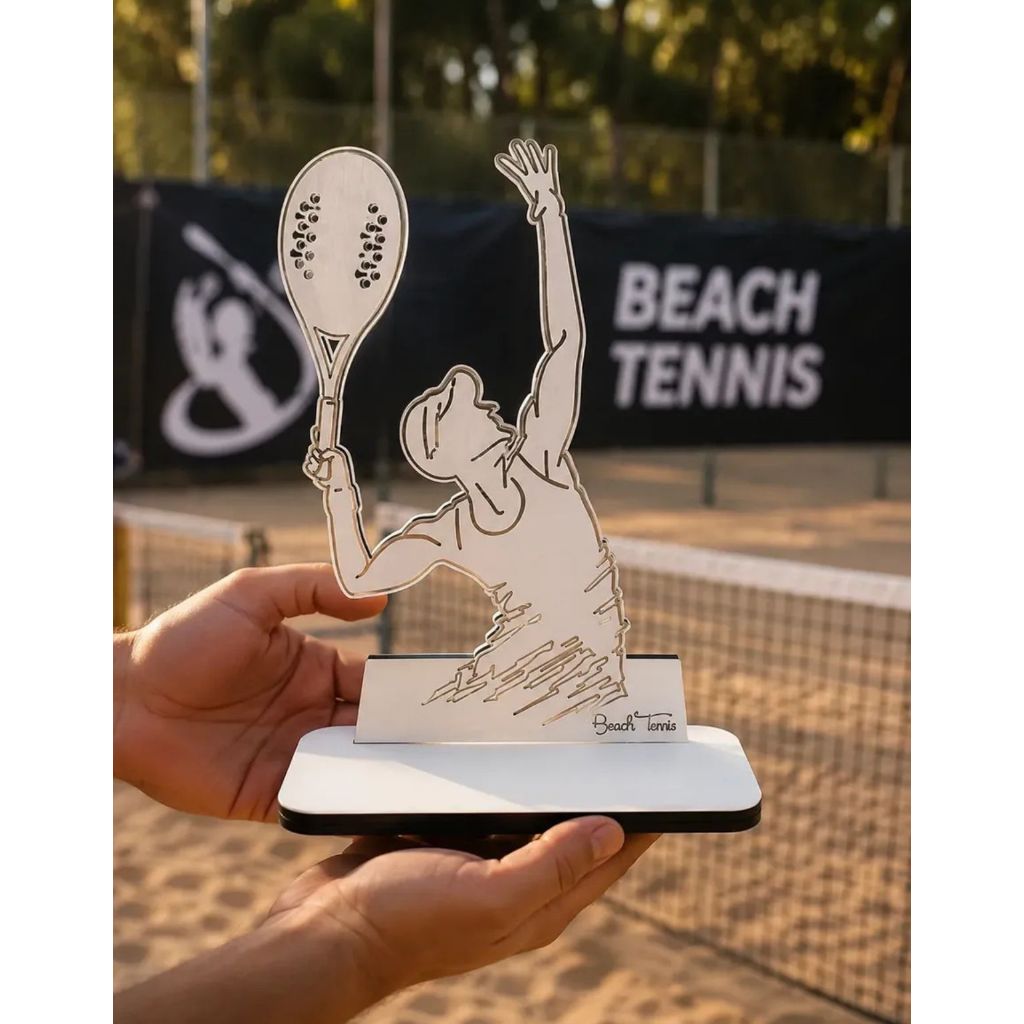 Kit 6 Troféus De Beach Tennis Masculino Para Campeões 1453