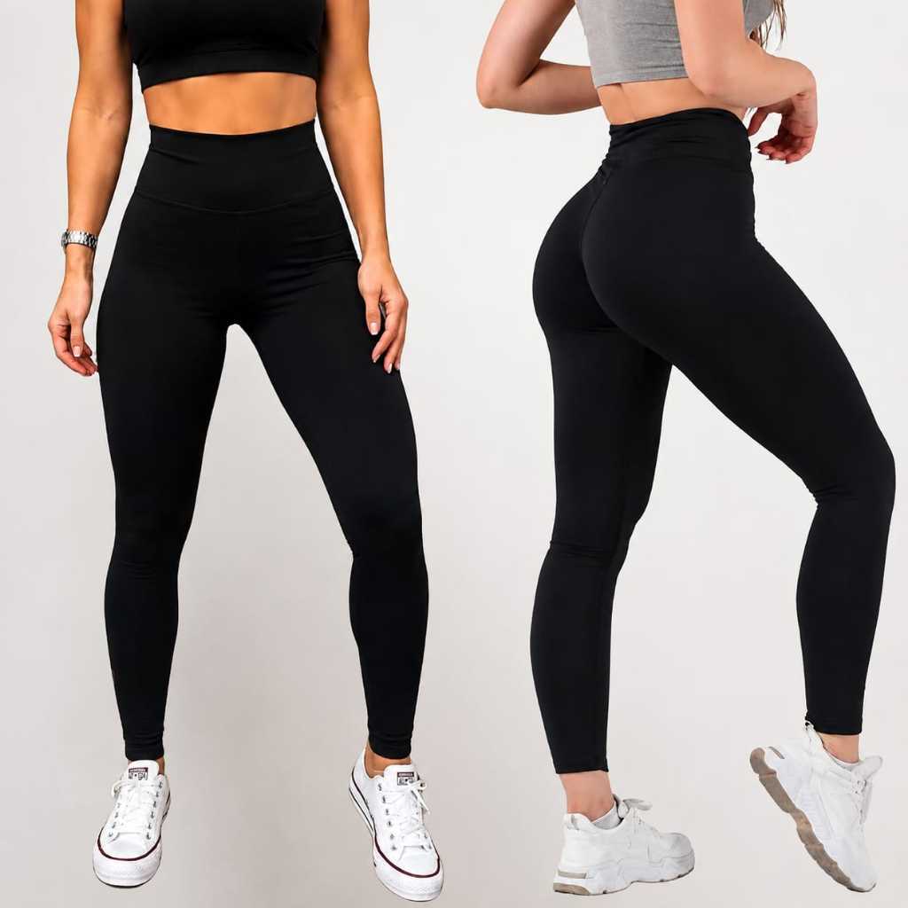 Calça Legging Feminina Fitness Cintura Alta Suplex Não Transparente Academia Yoga M G GG