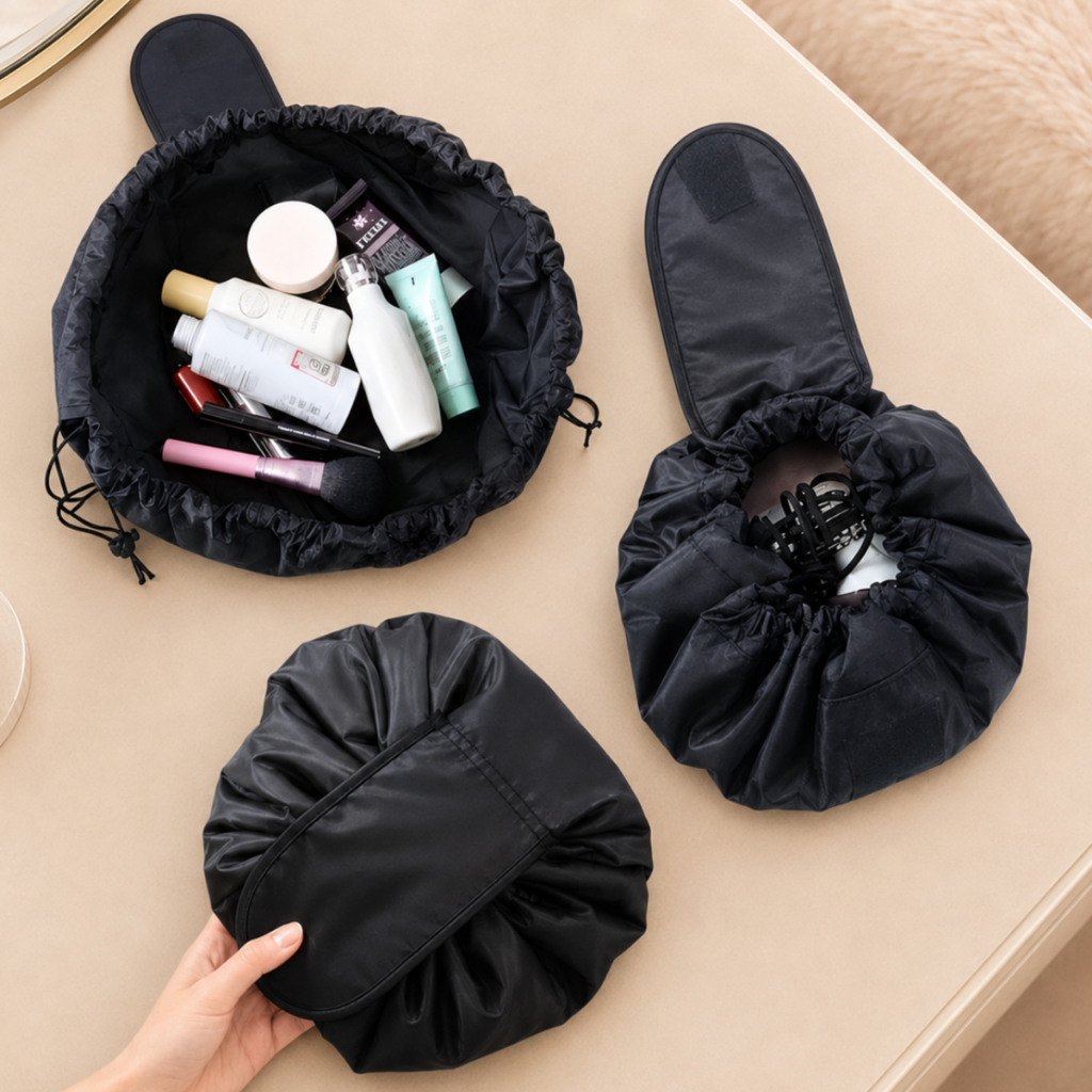 Porta Maquiagem para Academia Lazy Bag Necessaire Feminina Organizador de Malas Resistente á Água
