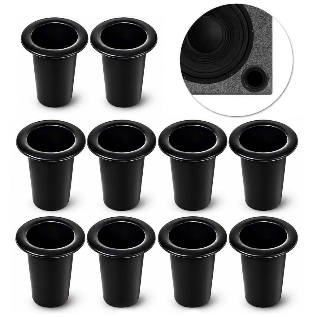 Kit 10 Dutos 2 Polelagas Para Caixa Acústica Som Automotivo Universal Preto
