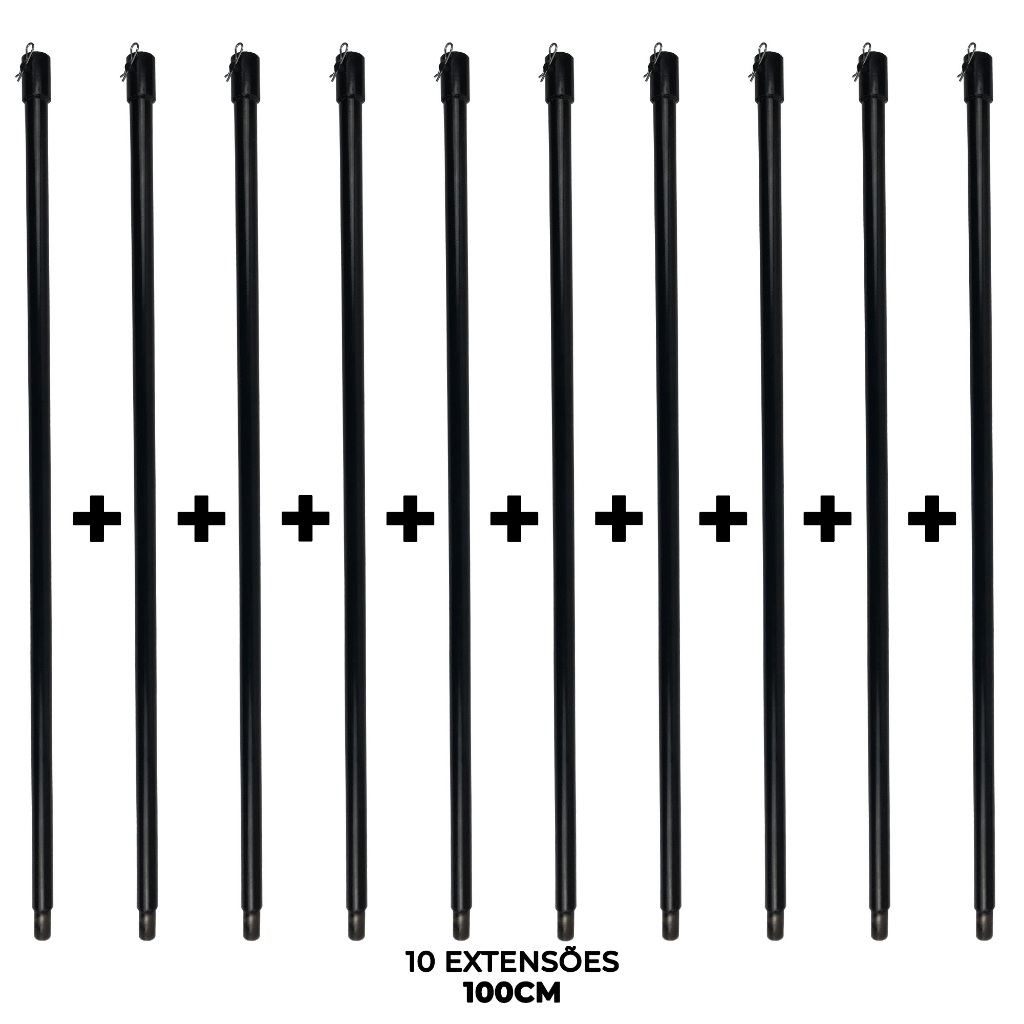 Kit Extensor Extensão 100cm 1m para Perfurador de Solo a Gasolina Encaixe 20mm Carbon Fak
