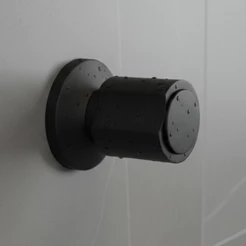 Acabamento de Registro Chuveiro Preto Fosco Padrão Deca Pressão e Gaveta 1/2 3/4 Fit Manopla Metal