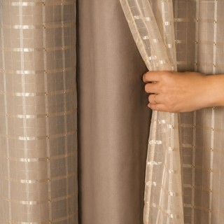 Cortina Blackout PVC Voil Xadrez 1,40 × 1,70 / 2,00 X 1,40