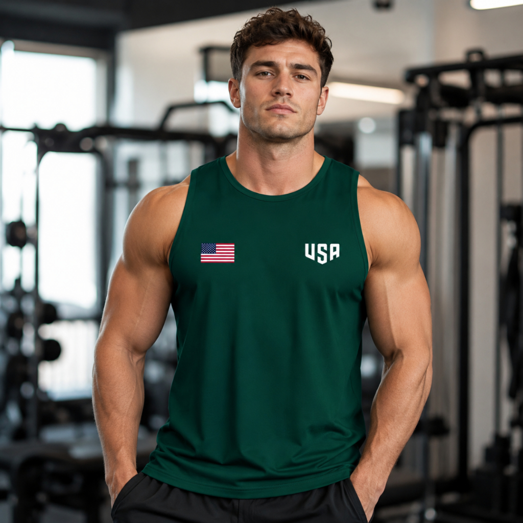 Regata Masculina Dry Fit UV Camiseta Confortavel Tecido Macio Confortavel Premium Ideal Para Academia Treino