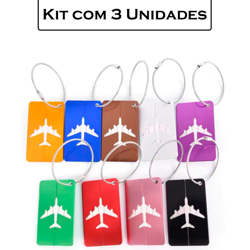 Tags Etiquetas De Bagagem Malas Mochilas De Viagem Identificador Colorido Proteção Segurança