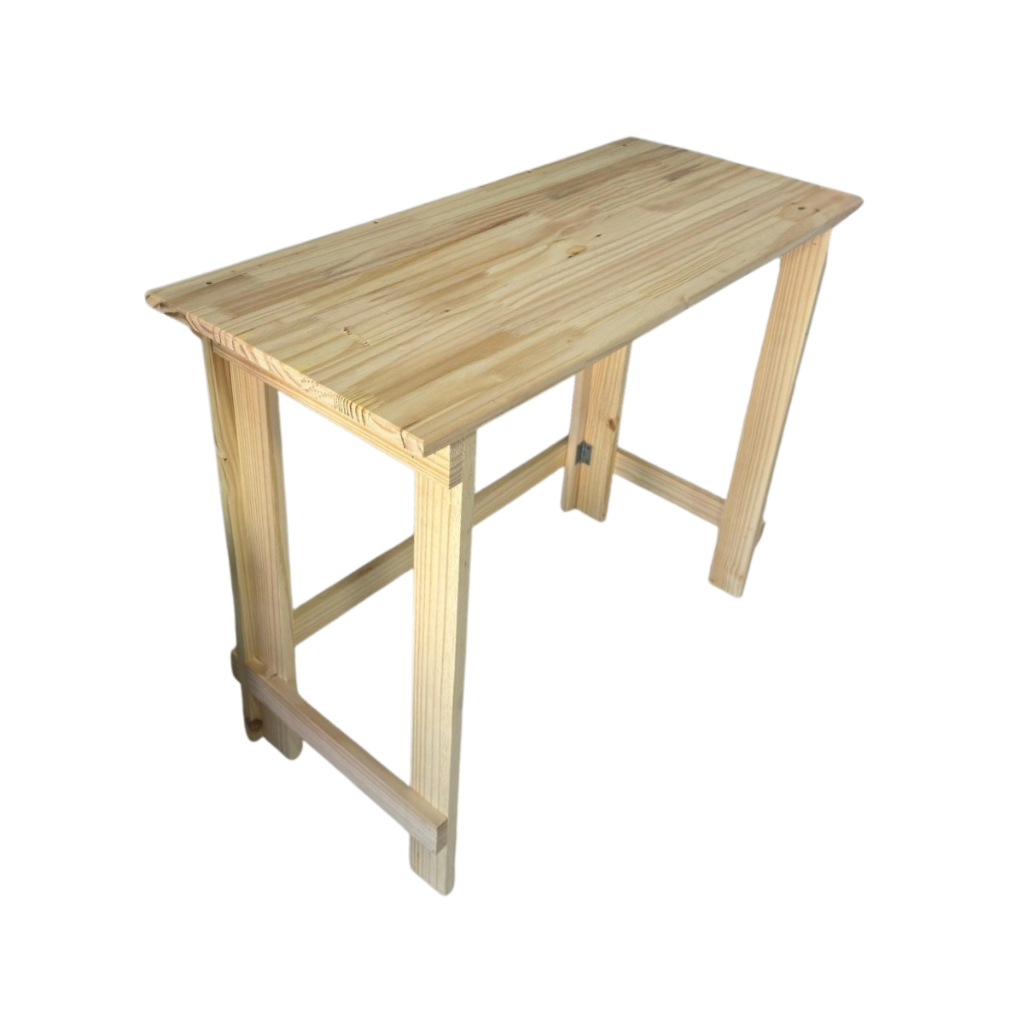 Mesa Dobrável 100x45cm Resistente 30kg Mesa Madeira Multiuso para Festa e Churrasco Vica Decor