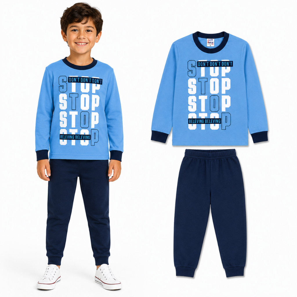 Conjunto Inverno Moletom Infantil para Meninos Cores e Estampas Sortidas | 1 casaco + 1 calça