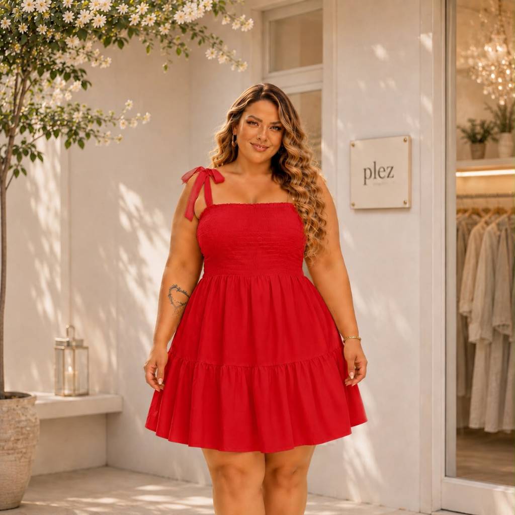 Vestido plus size feminino de lastex midi moderno sem mangas elegante soltinho tradicional sofisticado G GG G1 G2 G3
