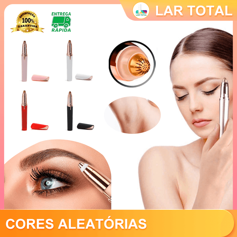 Depilador de Sombrancelha Buço Nariz Orelha Rosto Facial Elétrico Tira Pelos USB Recarregável Profissional Portátil