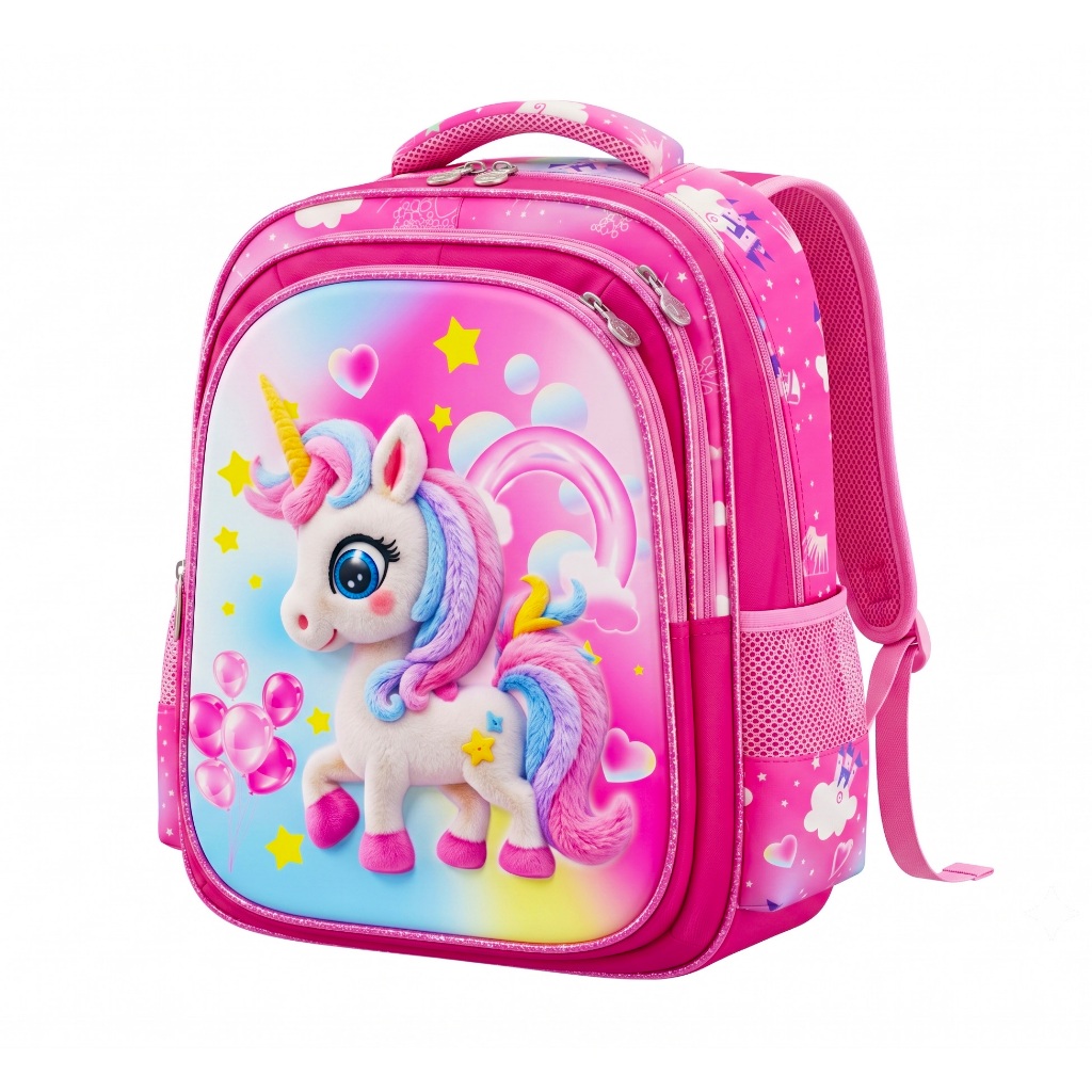 Mochila Escolar 3D Estampado Fosco Infantil Bolsa  Menina Grande