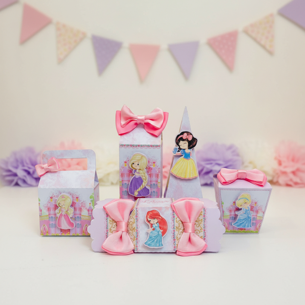 KIT 15 PERSONALIZADOS Princesas para lembrancinhas de festa infantil personalizada mimo caixinhas