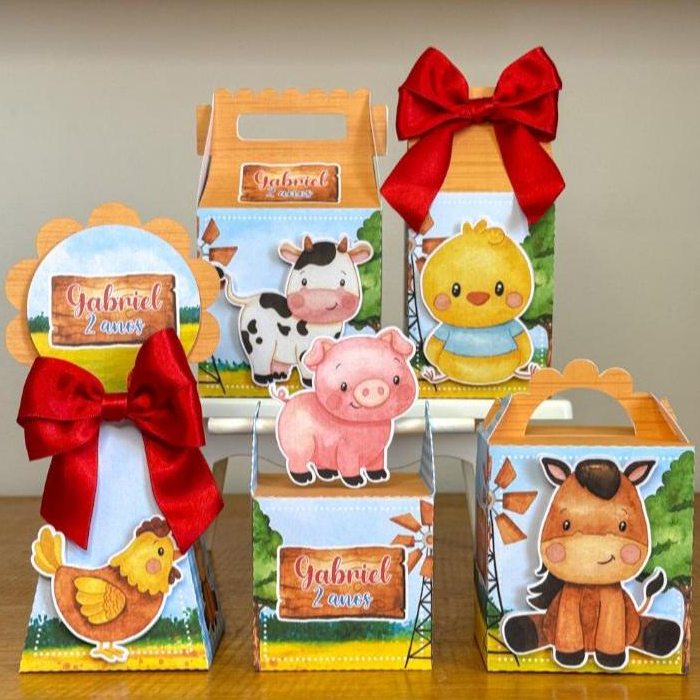 Kit Festa Fazendinha Fazenda para Lembrancinhas Decoração Festa Infantil
