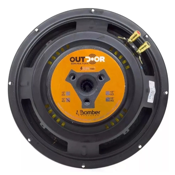 SUBWOOFER BOMBER OUTDOOR 12 POL 500W RMS 4 OHMS ORIGINAL GRAVES FORTES QUALIDADE BOMBER SOM AUTOMOTIVO PREMIUM · foto 2