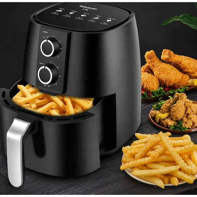 FRITADEIRA AIR FRYER 1550W 110V/220V NK001 –  NAKASAKI