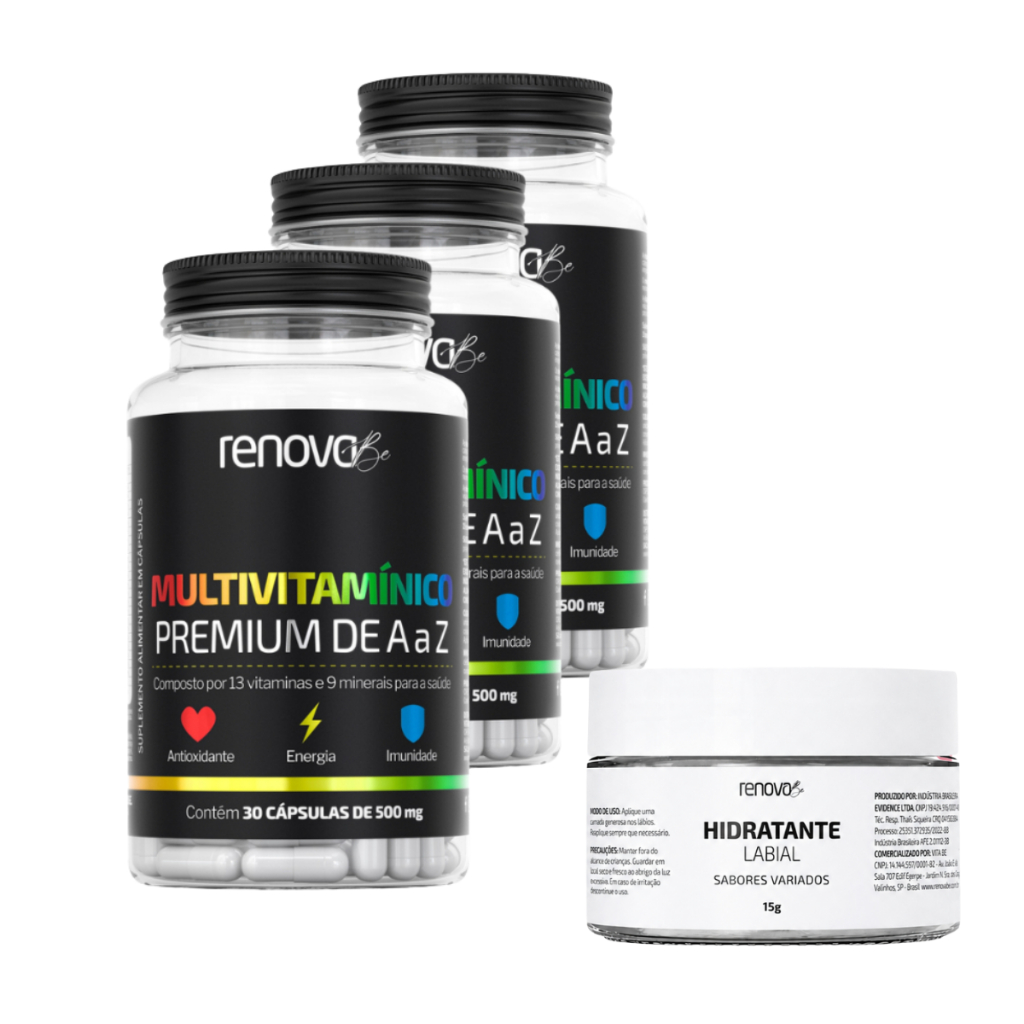 3 Suplementos Alimentares Multivitamínico Premium Renova Be