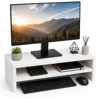 Base para Monitor Mdf 50cm Ergonômico Mesinha Home Office Suporte