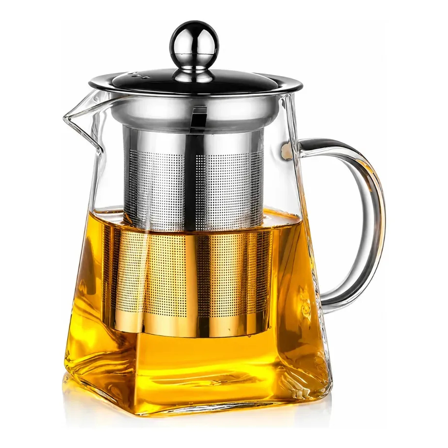 Chaleira Doppio Vidro Borossilicato Infusor 550ml Hauskraft
