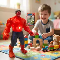 Boneco Hulk Vermelho 30cm Com Luz E Som Action Figure Marvel Avengers