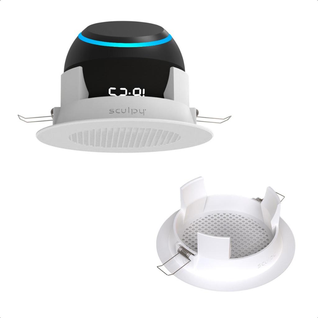 Suporte Embutir Teto Alexa Echo Dot 4 5 Spot Grade Redondo