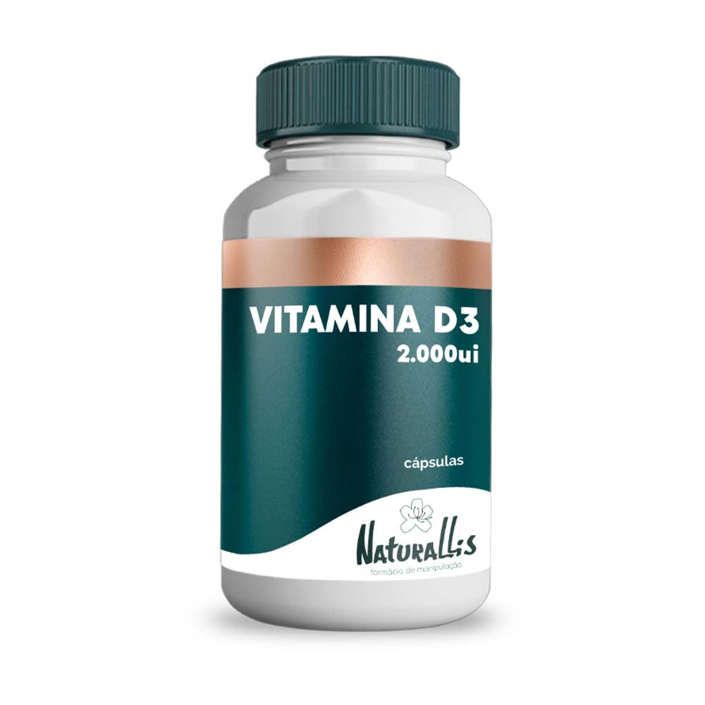 Vitamina D3 2.000ui - 60 ou 120 Cápsulas Sem Sabor